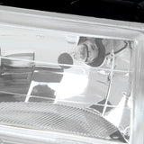88-93 Chevrolet C10 Chrome Housing Clear Corner 8PC Headlight Set