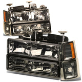 1994-1998 Chevrolet C10 Smoke Housing Headlights with Amber Corner