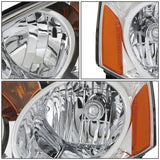 02-04 Acura RSX Chrome Housing Amber Corner Headlights