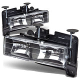 88-98 Chevrolet C10 Black Housing Headlights 2PC 9005/9006