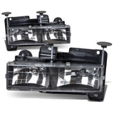 88-98 Chevrolet C10 Black Housing Headlights 2PC 9005/9006