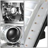 2007-2014 Cadillac Escalade Chrome Housing Clear Corner Headlights