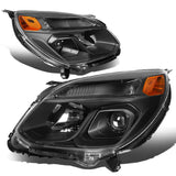 16-17 Chevrolet Equinox Projector Headlights - Black Housing Amber Corner