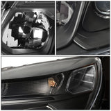 16-17 Chevrolet Equinox Projector Black Housing Clear Corner Headlights