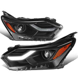 2018-2021 Chevrolet Equinox Projector LED DRL Headlights Black Housing