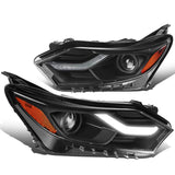 2018-2021 Chevrolet Equinox Projector LED DRL Headlights Black Housing