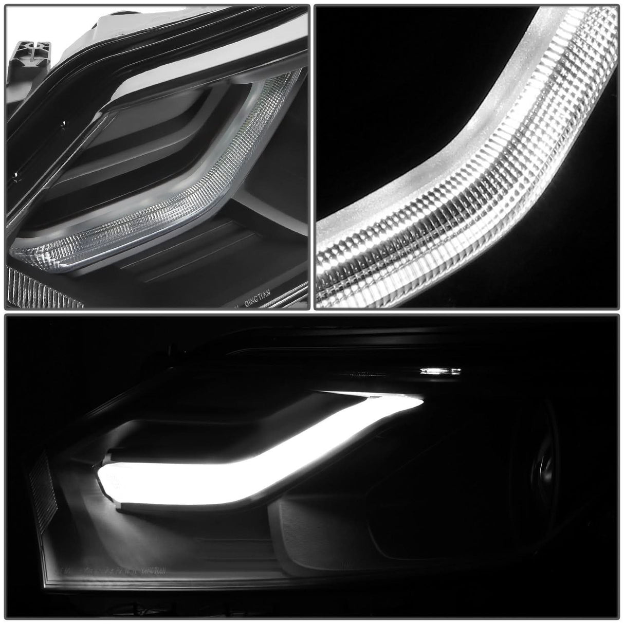 2018-2021 Chevrolet Equinox Projector LED DRL Headlights Black Housing