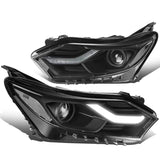 2018-2021 Chevrolet Equinox Projector LED DRL Headlights Black Housing