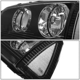 06-10 Dodge Charger Black Housing Clear Corner Headlights 4PC