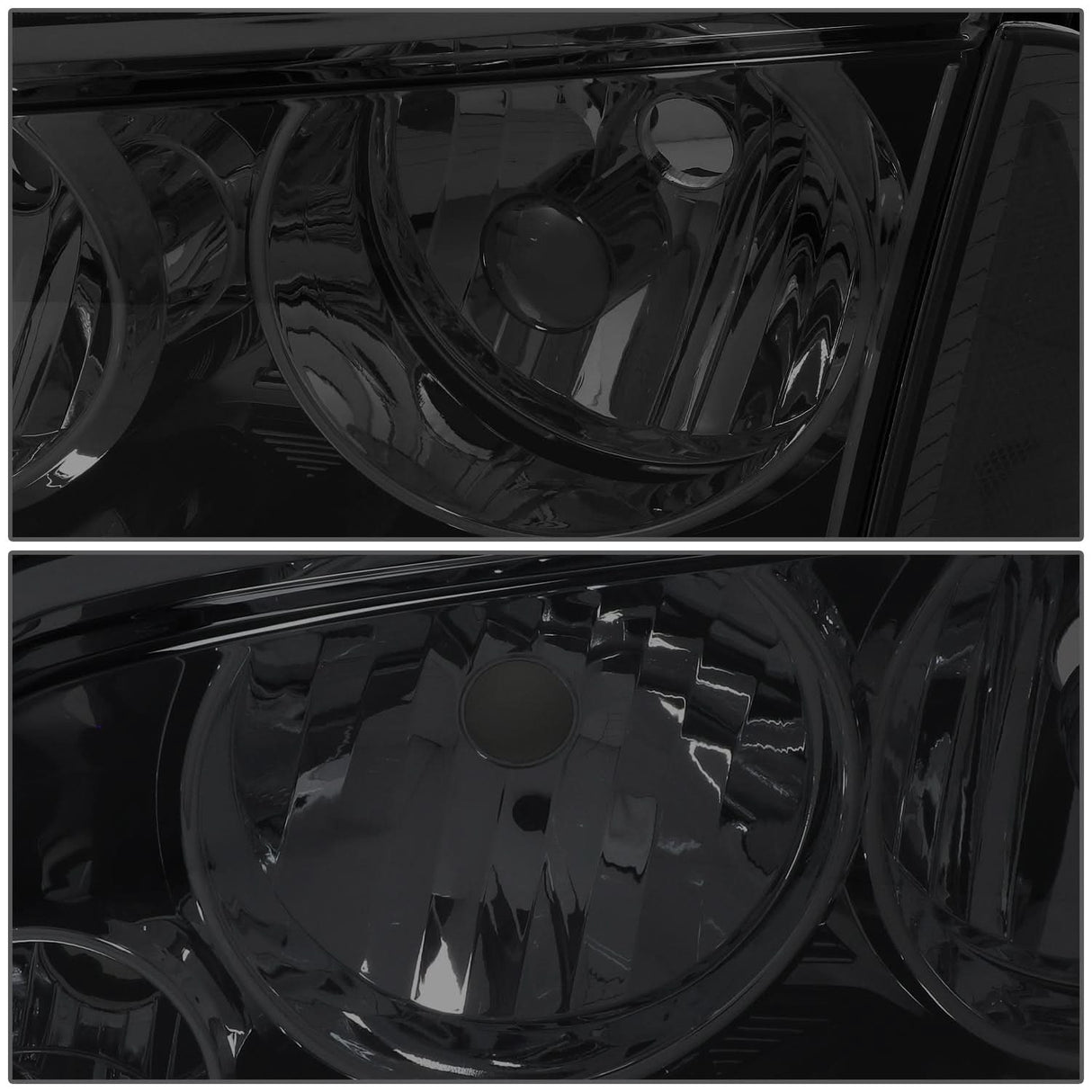 2006-2010 Dodge Charger Smoke Housing Headlights with Clear Corner