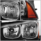 2011-2014 Dodge Charger Black Housing Headlights with Amber Corner