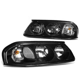 00-05 Chevrolet Impala Black Housing Clear Corner Headlights
