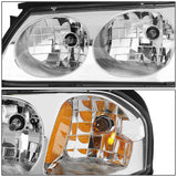 2000-2005 Chevrolet Impala Chrome Housing Headlights w/ Amber Corner