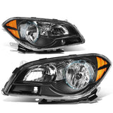 2008-2012 Chevrolet Malibu Black Housing Headlights with Amber Corner