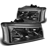 03-06 Chevrolet Silverado/Avalanche Black Housing Headlights 2PC