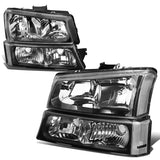 03-06 Chevrolet Silverado/Avalanche Black Housing Headlights 4PC Set
