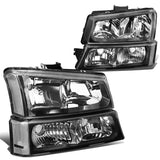 03-06 Chevrolet Silverado/Avalanche Black Housing Headlights 4PC Set