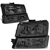 03-06 Chevrolet Silverado / Avalanche Smoke Headlights - Clear Corner