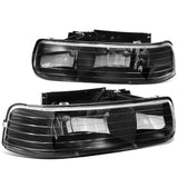 99-06 Chevrolet Silverado Suburban Tahoe Black Housing Headlights