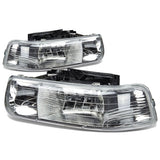 99-06 Chevrolet Silverado Suburban Tahoe Chrome Headlights 2PC
