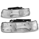 99-06 Chevrolet Silverado Suburban Tahoe Chrome Headlights 2PC