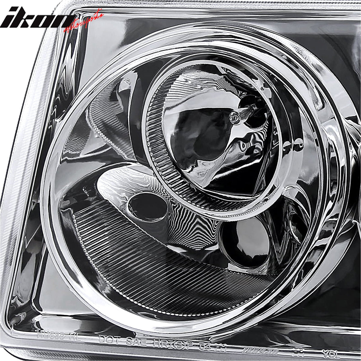 2005-2010 Chrysler 300 Clear Chrome Front Projector Head Lights Pair