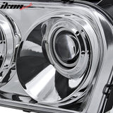 2005-2010 Chrysler 300 Clear Chrome Front Projector Head Lights Pair