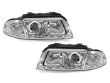 1999-2001 Audi B5 A4 & 00-02 S4 Chrome Projector Euro Am Headlights Set