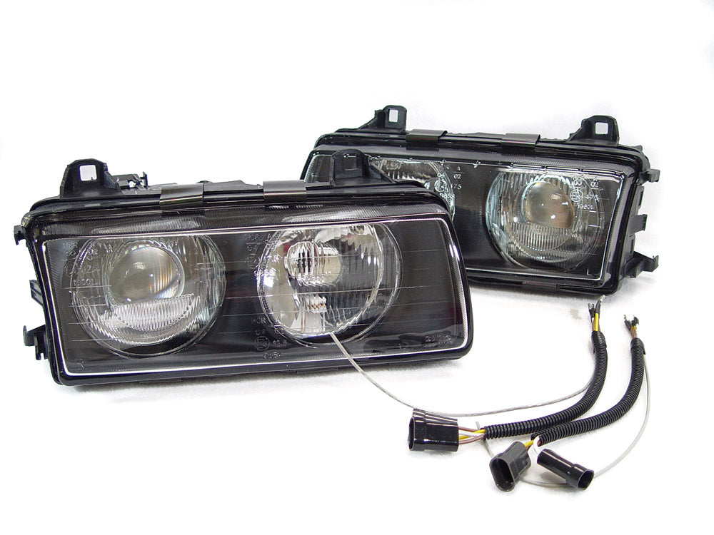 1992-1999 BMW E36 ZKW Euro Look LHD Projector Headlights Polyurethane
