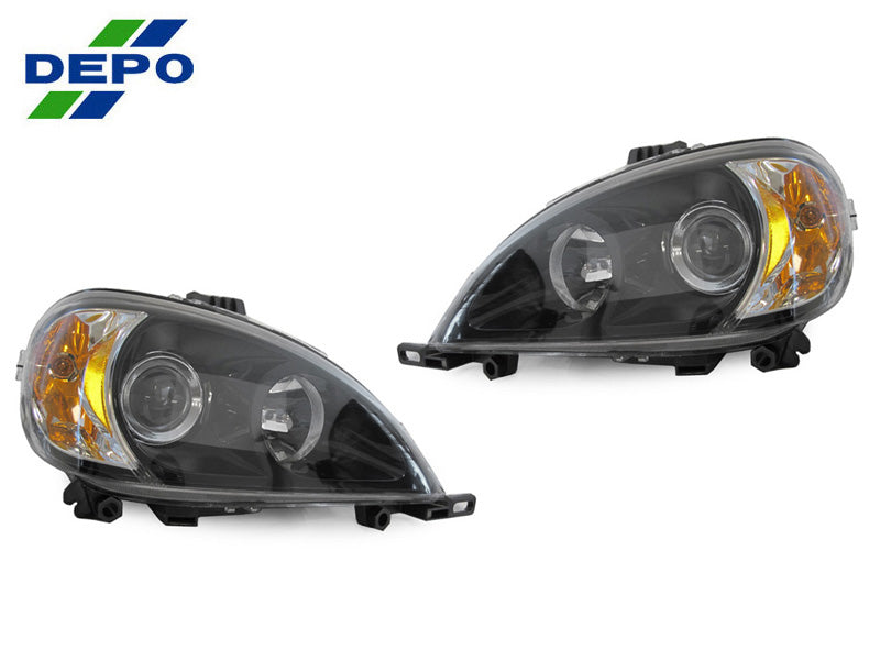 1998-2001 Mercedes W163 Maxzone Style Black Projector Headlight Set