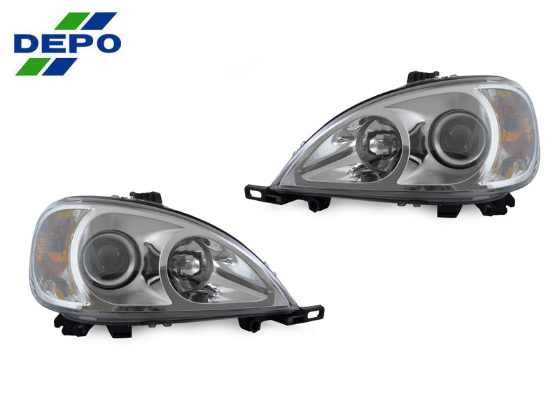 1998-2001 Mercedes W163 Maxzone Style Chrome Projector Headlights