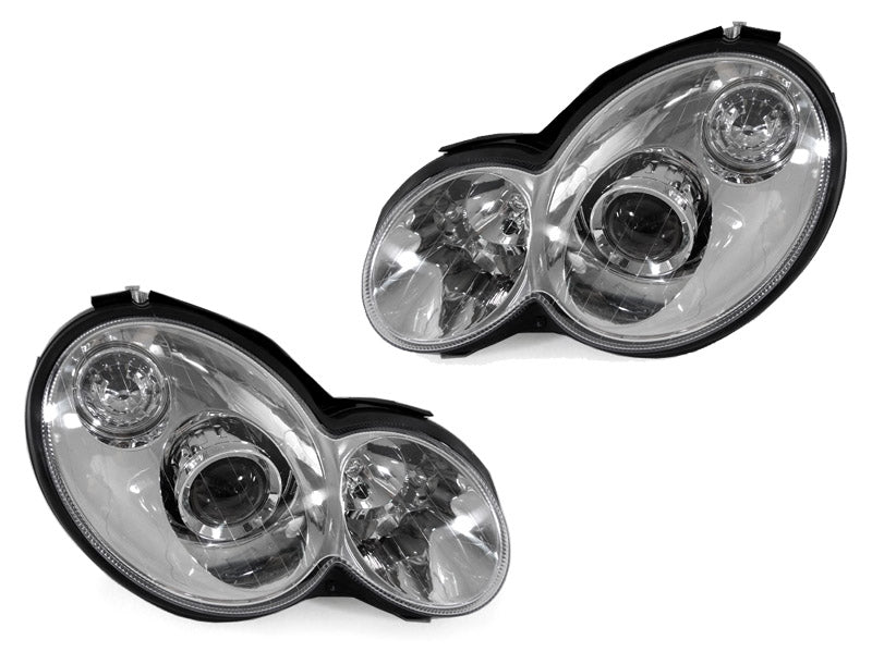 2001-2005 Mercedes W203 2d Coupe Chrome Projector Headlight
