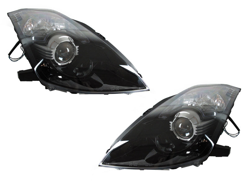 2003-2009 Nissan 350Z Max Black Projector Headlights - D2S Xenon