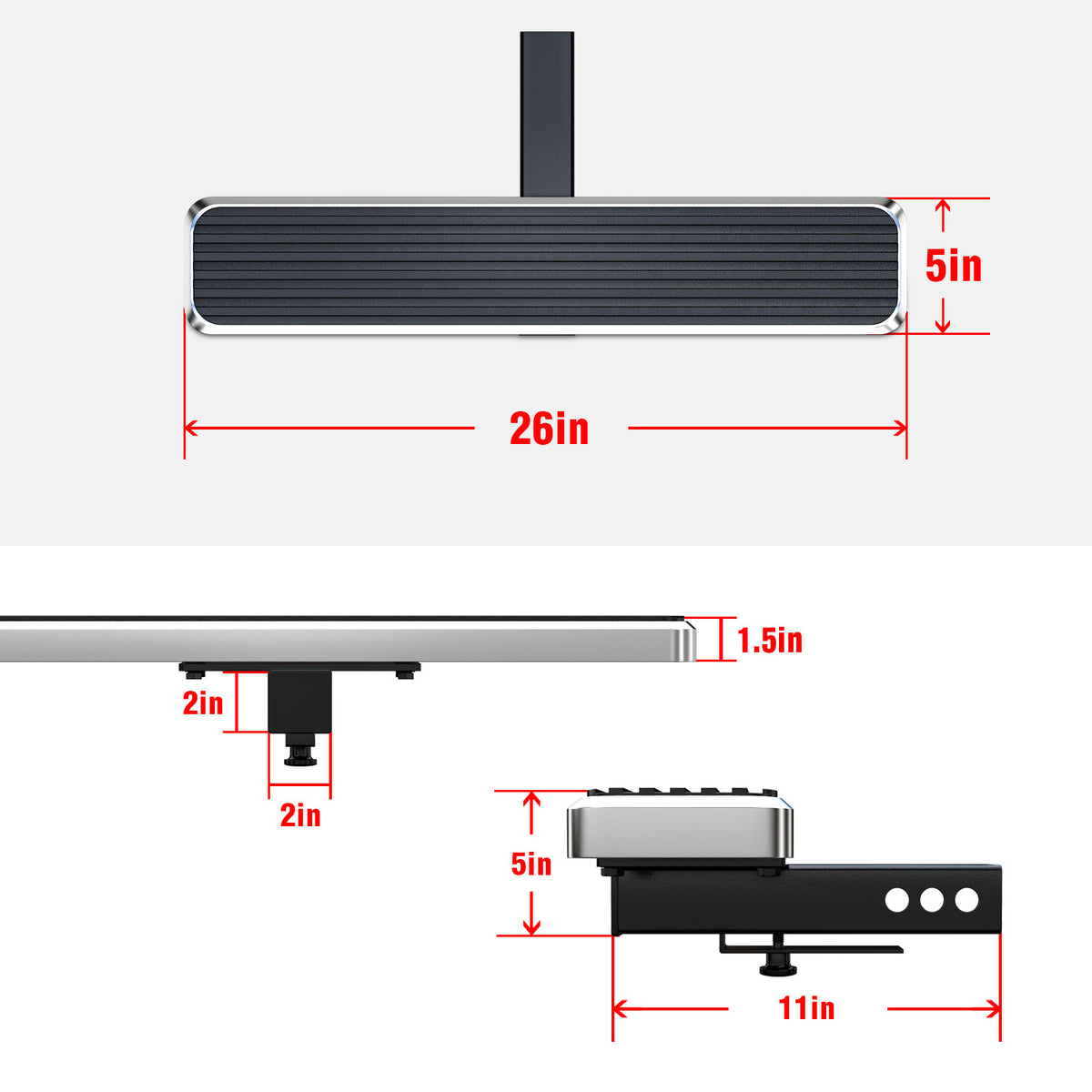 Stainless Steel Rear Hitch Step Universal Class 3 Hitch Step, 5-Inch iStep Style Rear Hitch Step, 26-inch Long HS09CAB4C