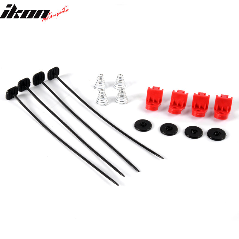 Universal 12 in Red Electric Radiator Engine Cooling Fan W/ Mount Kit