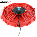 Universal 12 in Red Electric Radiator Engine Cooling Fan W/ Mount Kit