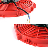 Universal 12 in Red Electric Radiator Engine Cooling Fan W/ Mount Kit