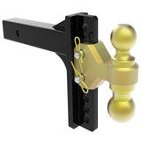 Carbon Steel Rear Ball Mount Class 3 Universal Class 3 Adjustable Ball Mount With a 2" and 2-5/16" Ball, Come With Pin, 6-inch Drop to 5-1/4-Inch Rise, Capacity: 2" Ball 10000 LBS; 2-5/16" Ball 14000 LBS HT01DEA01