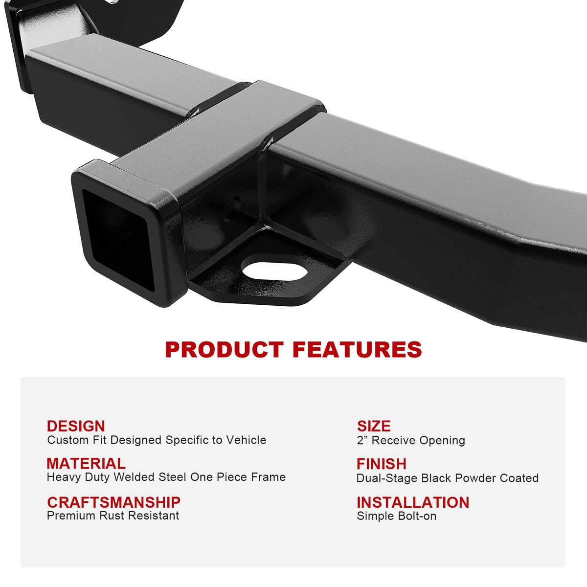 Carbon Steel Rear Hitch Class 3 2007-2011 Honda CR-V HT18CBF10