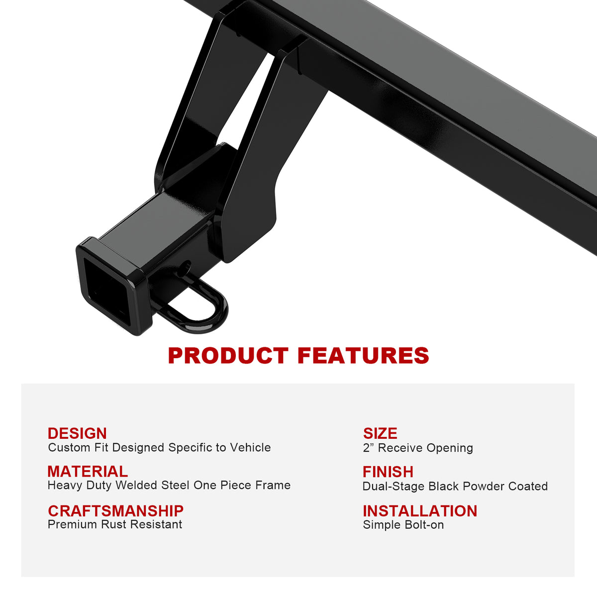 Carbon Steel Rear Hitch Class 3 2008-2010 Saturn Vue\2012-2015 Chevrolet Captiva Sport  HT18CHB71