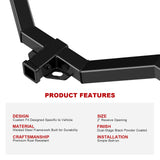 Carbon Steel Rear Hitch Class 3 2005-2011 Mercury Mariner\2005-2006 Mazda Tribute\2008-2011 Mazda Tribute\2005-2012 Ford Escape\Excluding Factory 1.25 in. Receiver HT24CAF55