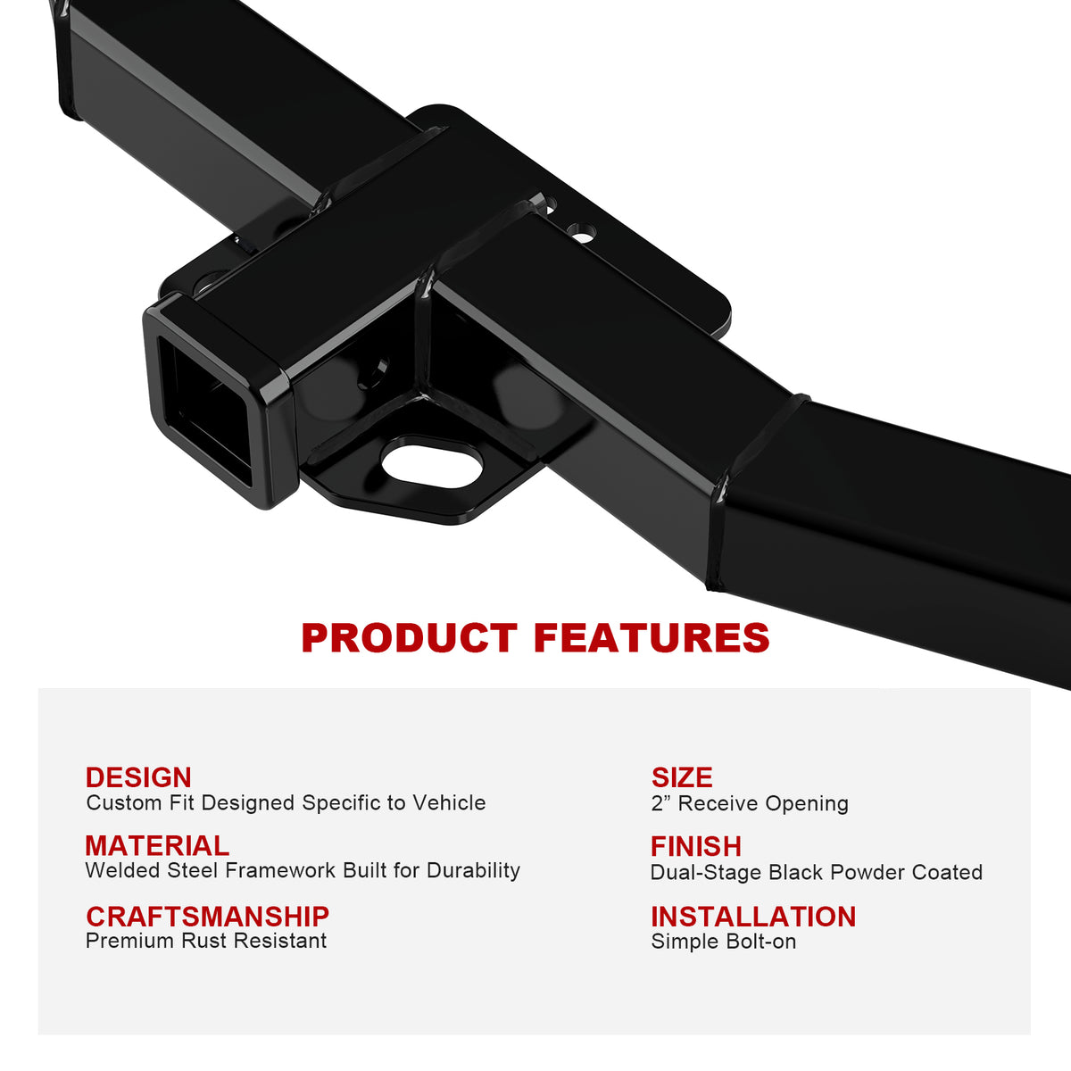 Carbon Steel Rear Hitch Class 3 2007-2011 Honda CR-V HT24CBF10
