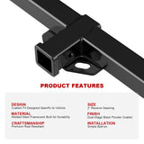 Carbon Steel Rear Hitch Class 3 1975-1998 Ford E-150 Econoline/E-250 Econoline/E-350 Econoline\1999-2002 Ford E-150 Econoline/E-250 Econoline/ E-350 Super Duty\2003-2006 Ford E-150/E-250/ E-350 Super Duty  HT24CCF76