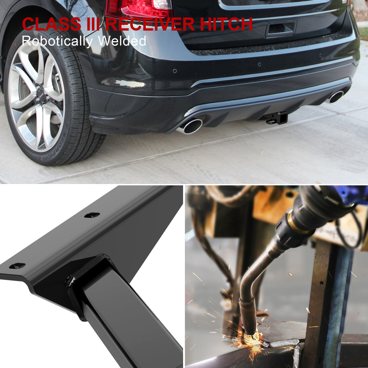 Carbon Steel Rear Hitch Class 3 2007-2014 Ford Edge\2007-2015 Lincoln MKX HT24CCJ50