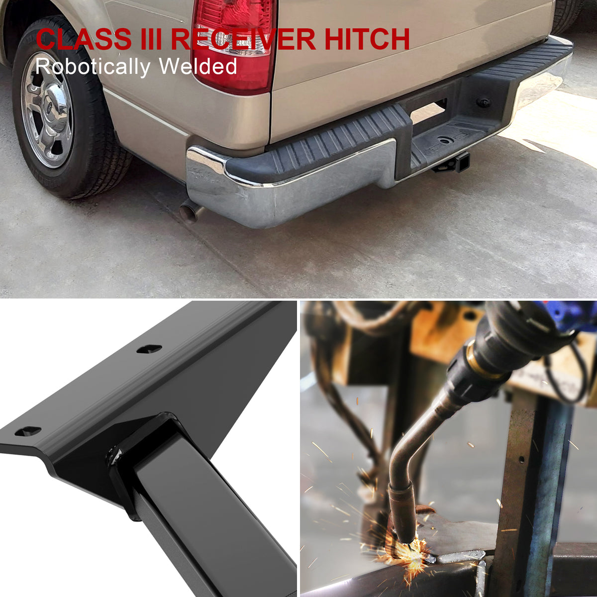 Carbon Steel Rear Hitch Class 3 2006-2008 Ford F-150 (Excl. With Factory Equipped Hitch)\2006-2008 Lincoln Mark LT HT24CEE65