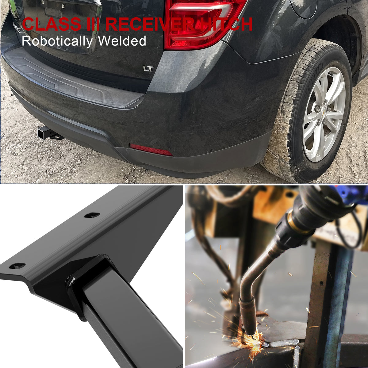 Carbon Steel Rear Hitch Class 3 2002-2007 Saturn Vue\2005-2017 Chevrolet Equinox\2006-2009 Pontiac Torrent\2010-2017 GMC Terrain HT24CIA58