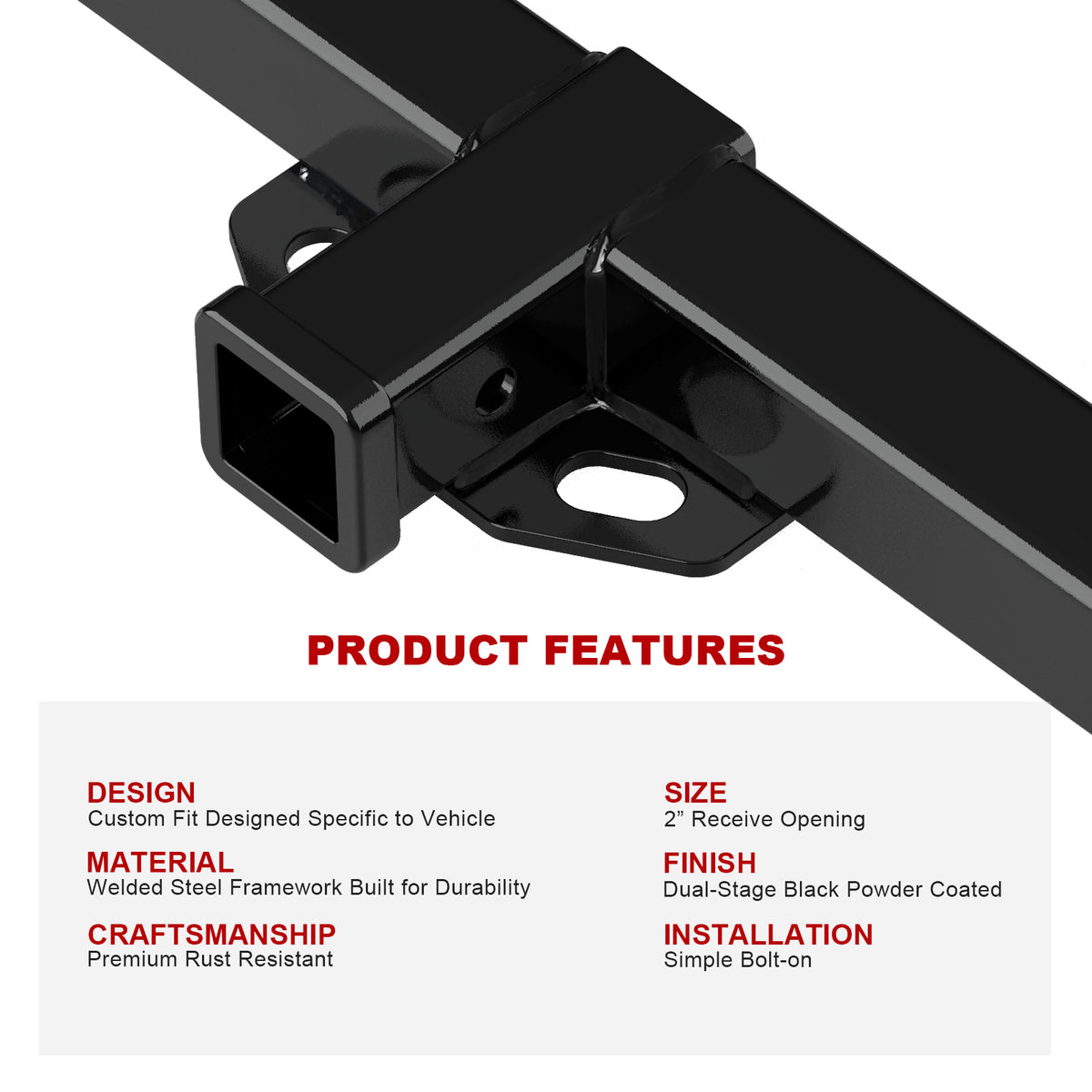 Carbon Steel Rear Hitch Class 3 2018-2026 Honda Odyssey HT24CJC70