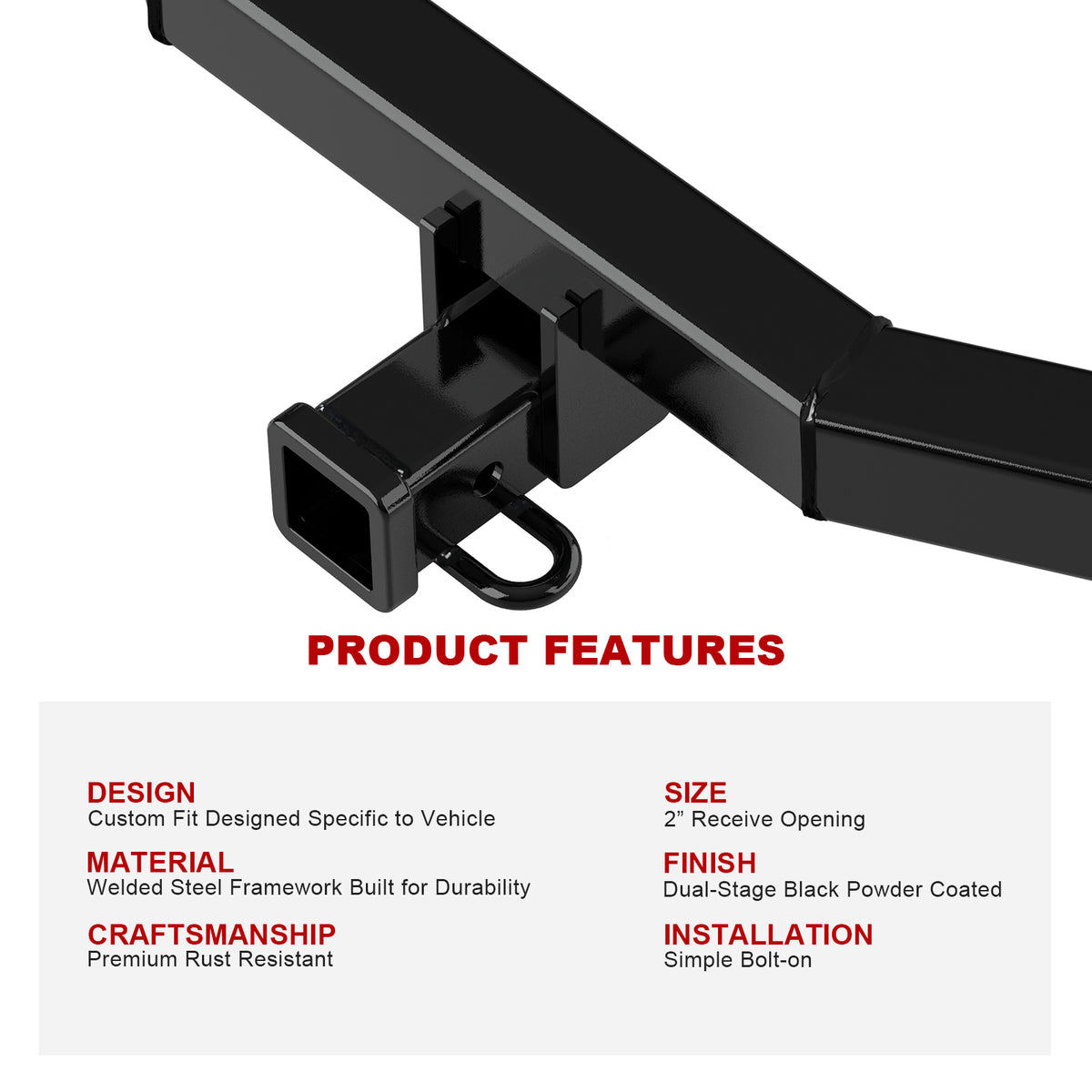 Carbon Steel Rear Hitch Class 3 2020-2025 Kia Telluride HT24CJD20