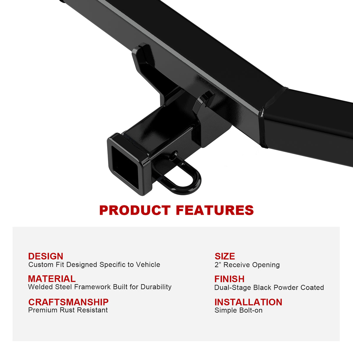 Carbon Steel Rear Hitch Class 3 2020-2025 Hyundai Palisade HT24CJD27