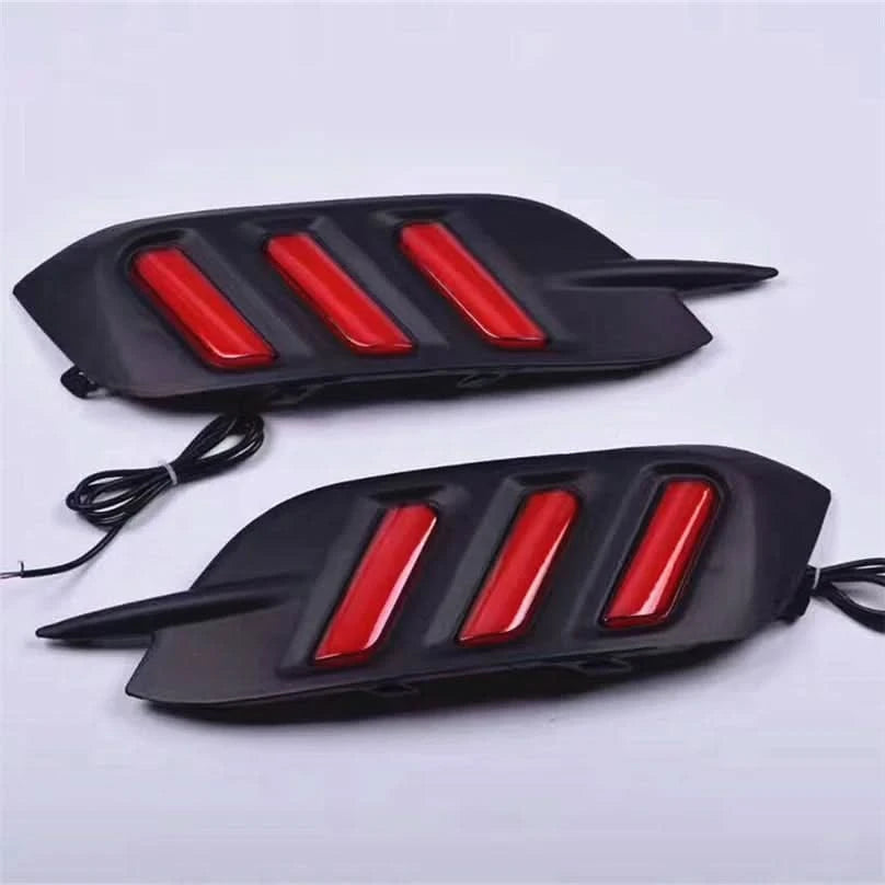LED Rear Bumper Tail Light Set – For Honda Civic 2016–2018 | DRL, Brake & Turn Signal Reflector Lamps (Left & Right)